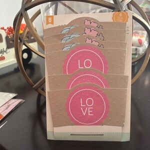 Love Coffee Cup Sleeves - Pink and Brown